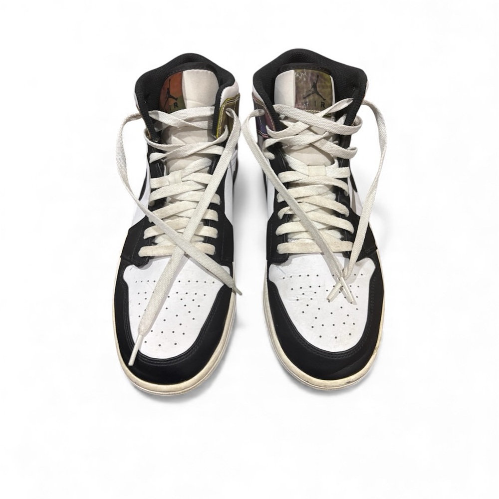 Black and White High-Top Sneakers